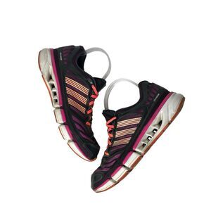 Adidas Black and Pink Athletic Shoes 8 Signature Stripes